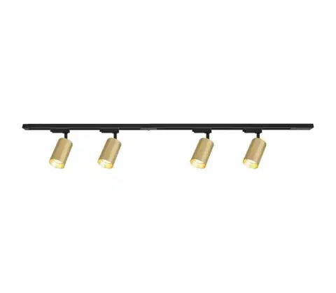 Svietidlá  Bodové svietidlo v lištovom systéme PIPE 4xGU10/10W/230V zlatá/čierna ML1167
