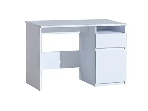 Písacie a pracovné stoly KONDELA Artemia pc stôl arktická biela