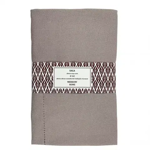 Bytový textil Obrus SAGA svetlošedá 160 easy care