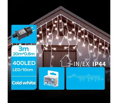 LED osvetlenie Brilagi - LED vonkajšia reťaz 400xLED/8 režimov 23x0,6m IP44 studená biela B10303ACDD