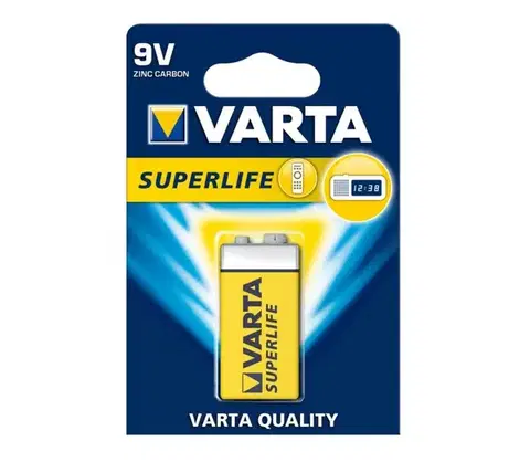 Predlžovacie káble Varta 2022 - 1 ks Zinkouhlíková batéria SUPERLIFE 9V 2022101411