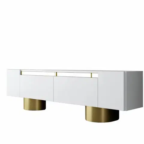 Konferenčné stolíky Televízny stolík Bohom White and Gold