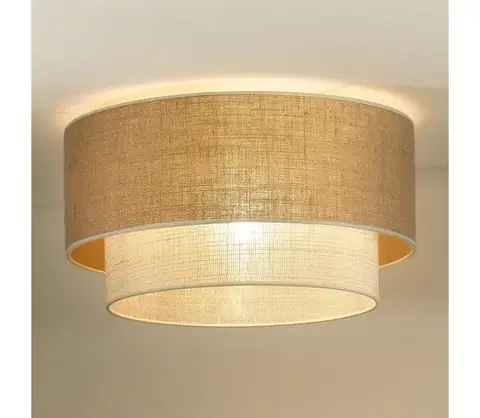 Svietidlá  - Stropné svietidlo YUTE BOHO 3xE27/15W/230V pr. 60 cm hnedá/krémová 603751