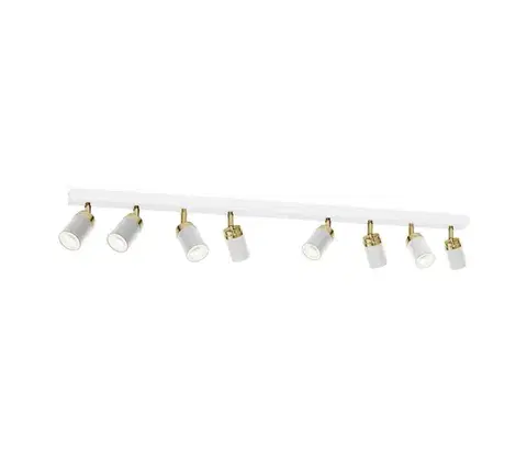 Svietidlá  Bodové svietidlo RENO 8xGU10/8W/230V biela/zlatá 5159
