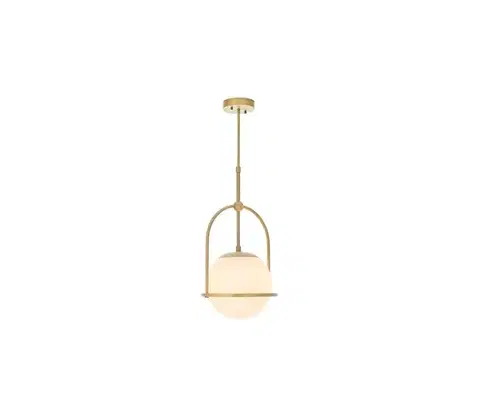 Svietidlá Endon 90844 - Luster na tyči ONTARIO 1xE27/10W/230V mosadz 90844