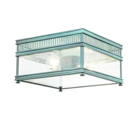Záhradné lampy Elstead HOLBORN-F-VDG - Vonkajšie svietidlo HOLBORN 2xE27/60W/230V IP44 tyrkysové HOLBORN-F-VDG
