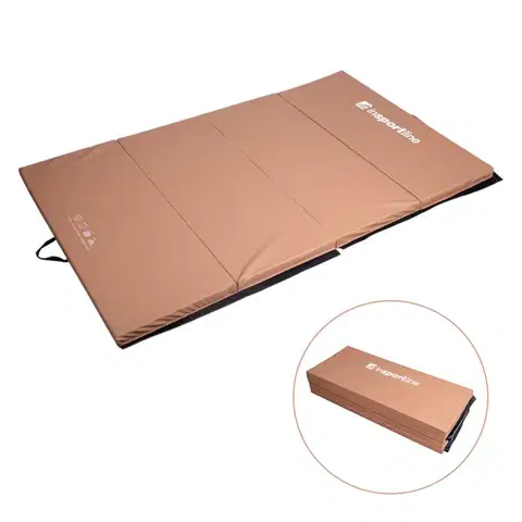 Žinenky Skladacia gymnastická žinenka inSPORTline Kvadfold 200x120x5 cm hnedá