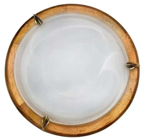 Stropná svetla Stropná lampa 1030 Alabaster stropná lampa dub 2X60W