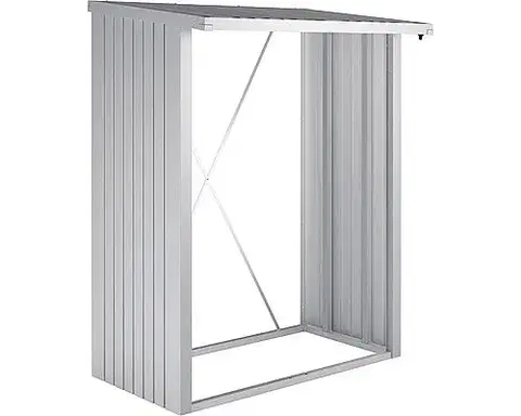 Drevníky Biohort Drevník BIOHORT Woodstock 157 x 102 x 199 cm (strieborná metalíza)