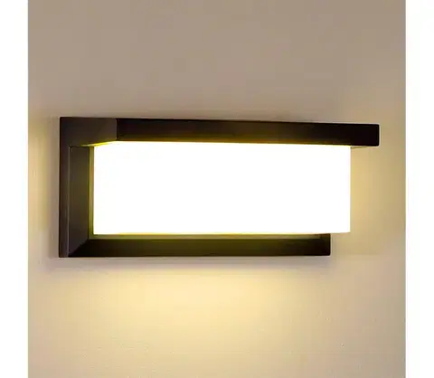Svietidlá BRILAGI - LED Vonkajšie nástenné svietidlo BRICKY LED/12W/230V čierna IP54 BRI074