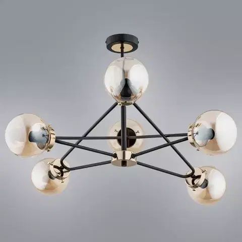 Moderné lampy do obývačky Luster Sagito Mosadz 25626 LW6