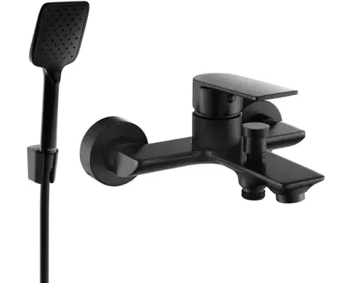 Kúpeľňové batérie MEXEN/S - Alexa SET vaňová batéria s príslušenstvom R62, čierna 7123R62-70
