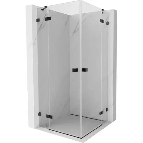 Sprchovacie kúty MEXEN/S - Lunar Duo sprchovací kút dvere krídlové 120 x 120, transparent, čierna 834-120L-120P-70-00