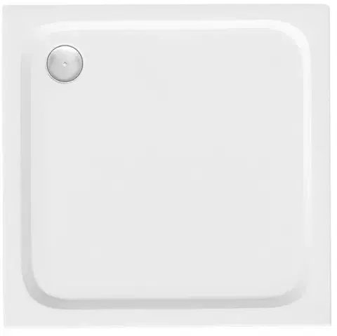 Vane REA/S - Sprchová akrylová vanička Belmond White 80x80 Krytka kartáčované zlato KPL-14370