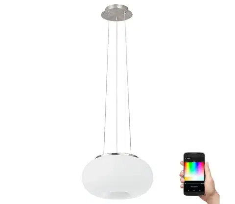 Svietidlá Eglo 33766 - LED RGBW Stmievateľný luster na lanku OPTICA-C LED/22W/230V 33766