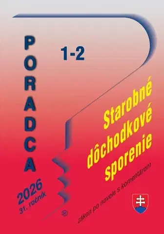 Zákony, zbierky zákonov Poradca 1-2/2026 - Zákon o starobnom dôchodkovom sporení – zákon s komentárom