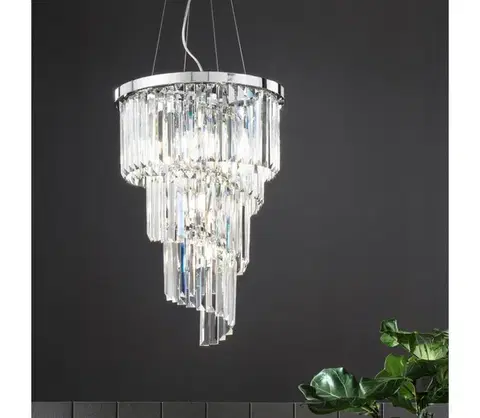Svietidlá Ondaluce - Krištáľový luster na lanku ALEXANDER 7xE14/10W/230V lesklý chróm SO.ALEXANDER/GR