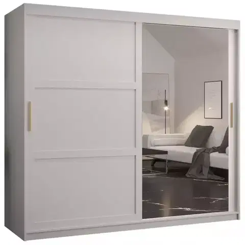 Šatníkové skrine Skriňa Amiro 2 200 biely/biely