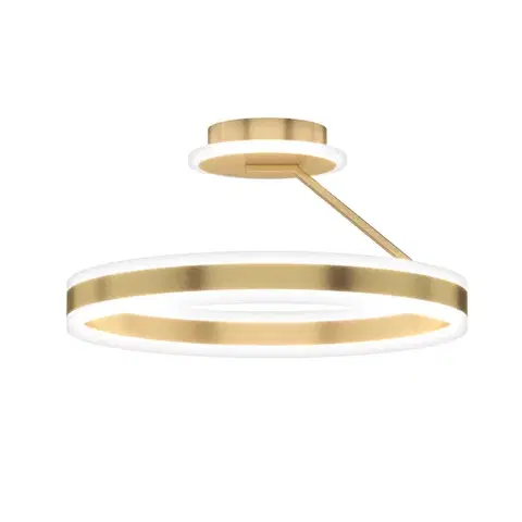 Stropná svetla Stropná lampa RINEUS zlatá 20W LED bezfarebné kryštály PRIEMER 40CM