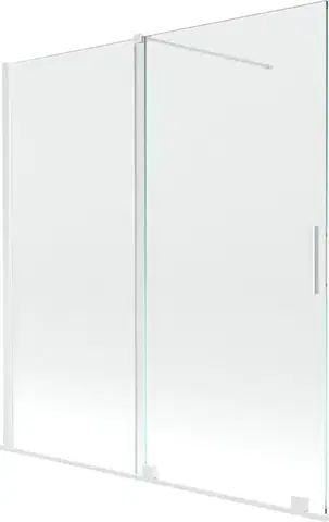 Sprchové dvere MEXEN/S - Velar Dvojkrídlová posuvná vaňová zástena 150 x 150, transparent, biela 896-150-000-01-20