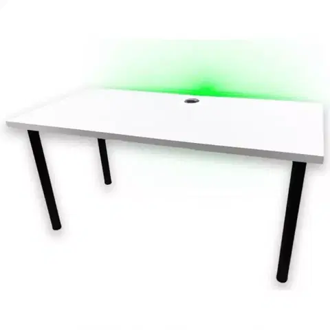 Moderné kancelárske stoly Písací Stôl Pre Hráča 136x66x28 Model 2 Biely Low
