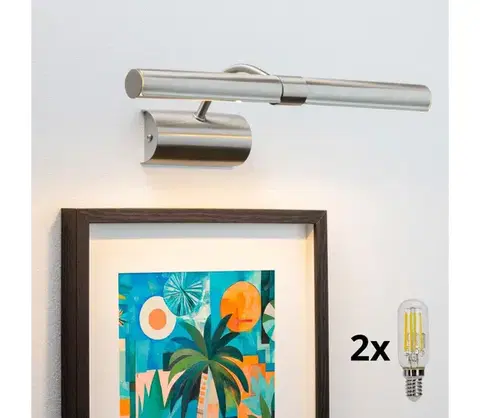 Svietidlá BRILAGI - LED Obrazové svietidlo DANAE 2xE14/4W/230V 3000K matný chróm BG0810+2xAI0848