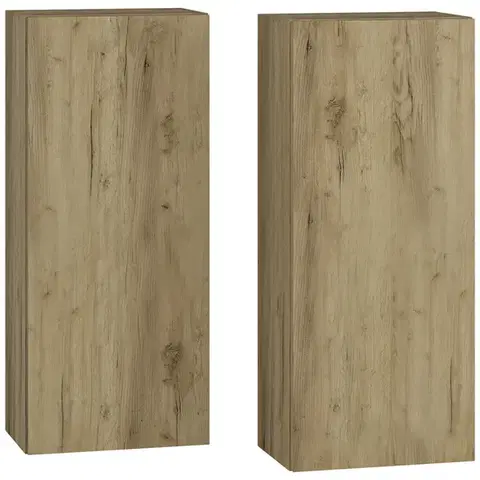 Kúpeľňový nábytok NABBI Baleta 2S kúpeľňová skrinka na stenu (2 ks) craft zlatý