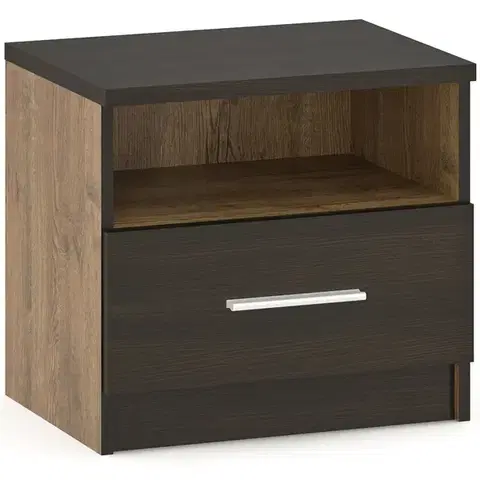 Nočné stolíky NABBI Verify N nočný stolík (2 ks) dub april / wenge