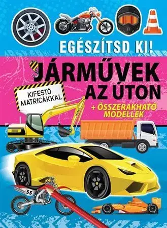 Nalepovačky, vystrihovačky, skladačky Járművek az úton