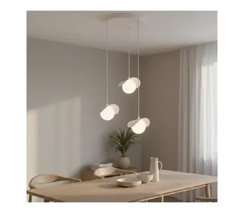 Svietidlá EMIBIG Luster na lanku RITUAL 3xG9/8W/230V biela 1584/3PREM