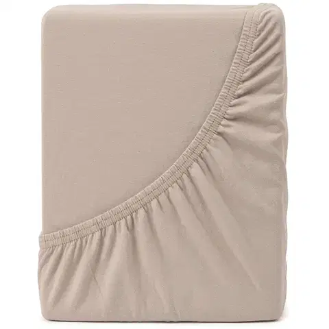 Plachty 4Home jersey prestieradlo Ideál orechová, 200 x 200 cm