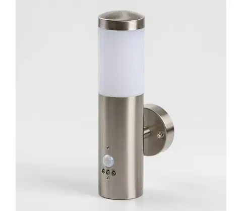 LED osvetlenie  LED vonkajšie nástenné svietidlo so senzorom 1xGU10/5W/230V matný chróm 9A21910