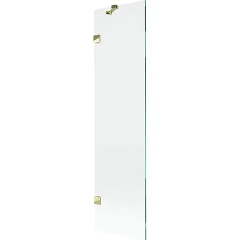 Sprchové dvere MEXEN/S - Lunar vaňová zástena FIX 50 x 150, transparent, zlatá 897-050-000-50-00