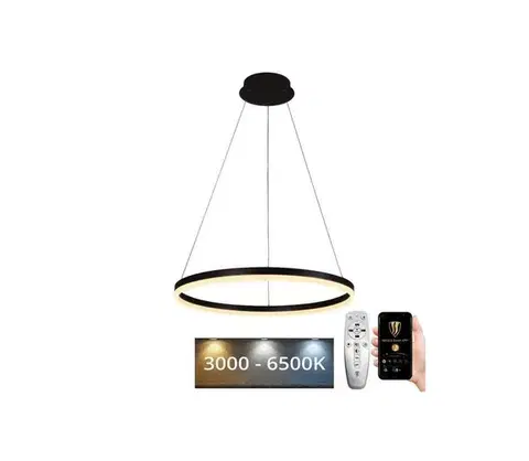 Svietidlá  LED Stmievateľný luster na lanku LED/42W/230V 3000-6500K + diaľkové ovládanie J4308/B