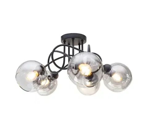 Svietidlá HEXE Prisadený luster LATIL 5xE27/60W/230V čierna 0807