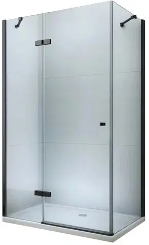 Sprchovacie kúty MEXEN/S - ROMA sprchovací kút 70x110, transparent, čierna 854-070-110-70-00