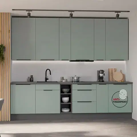 Modulový kuchynský nábytok Kuchynská linka Aria SA/ANT 300 cm bez kuchynskej dosky