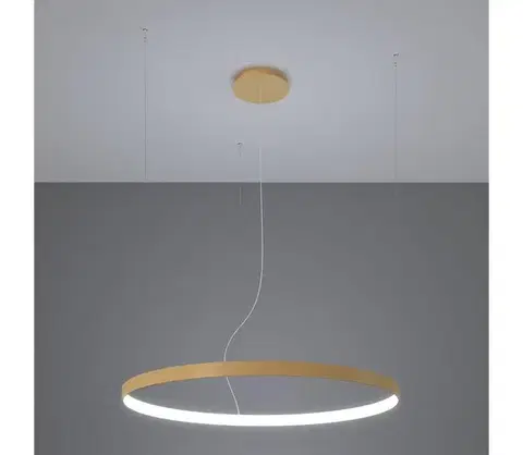 Svietidlá Thoro TH.181 - LED&nbsp; Luster na lanku RIO LED&nbsp;/50W/230V CRI95 4000K pr. 78 cm zlatá TH.181