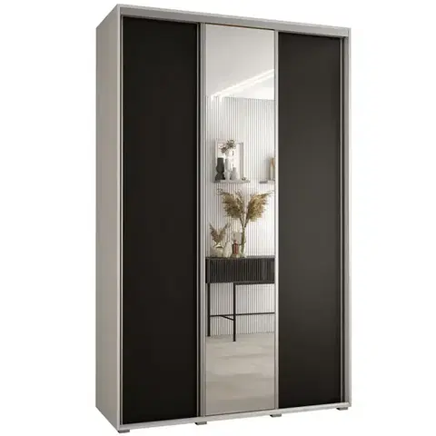 Šatníkové skrine Skriňa 45 Canaris 3 160 biela/čierna/silver
