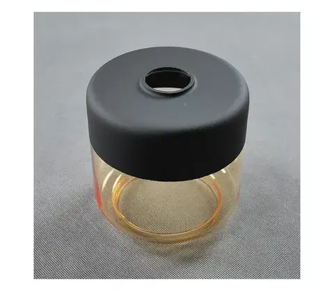 Lampy  Náhradné sklo k lustru AMBER E27, priemer 14 cm, čierna/dymová béžová 7324