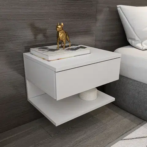 Nočné stolíky Nočný stolík Vivid - White