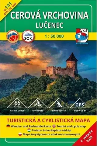 Turistika, skaly TM 141 Cerová vrchovina - Lučenec 1:50 000, 4.vydanie 2020