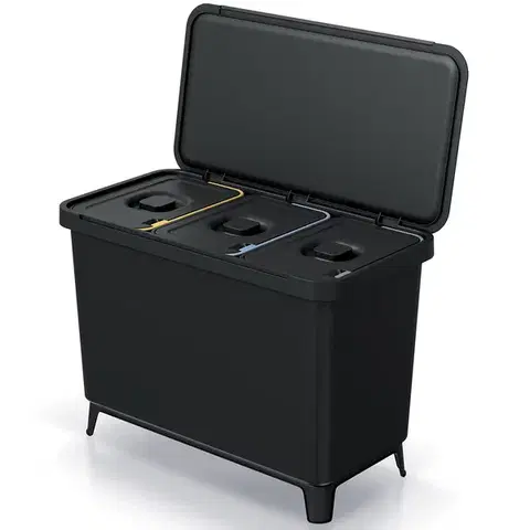 Odpadkové koše NABBI NKS45W3 odpadkový kôš na triedený odpad 30 l čierna