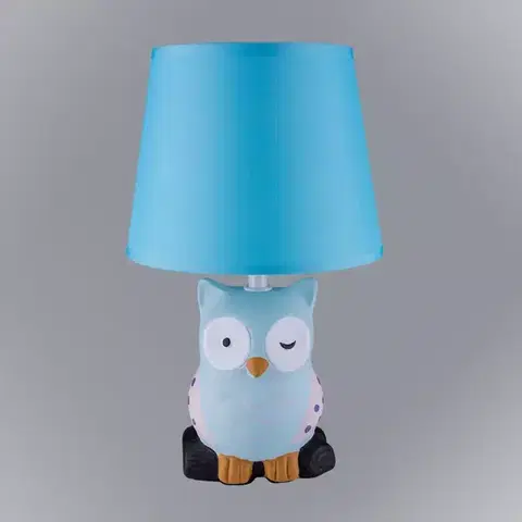 Moderné lampy Nočná lampa sova modrá VO2165 LB1