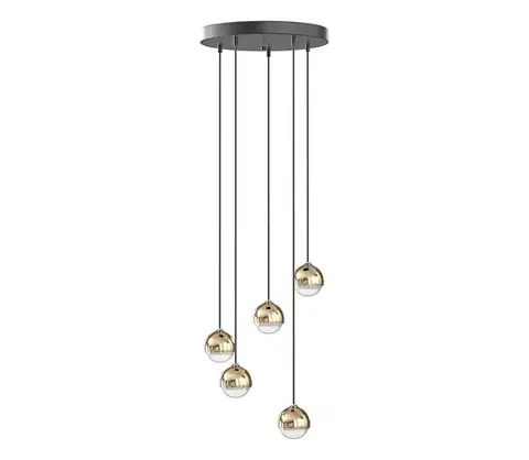 Svietidlá Open Design OR85518 - LED luster na lanku BOLICINA 5xLED/5W/230V zlatá/čierna OR85518