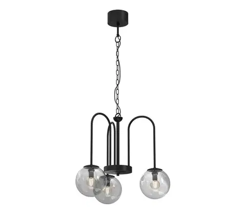 Svietidlá  Luster na reťazi CAMBRIDGE 3xE14/60W/230V čierna 3696