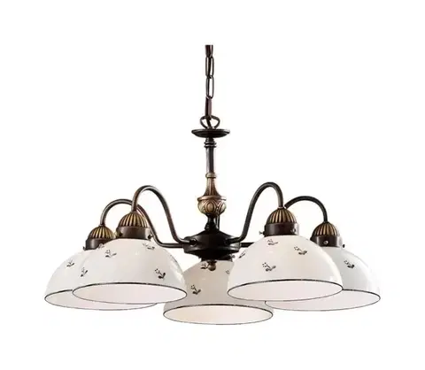 Svietidlá Kolarz 731.85.16 - Luster na reťazi NONNA 5xE27/75W/230V modrá 731.85.16