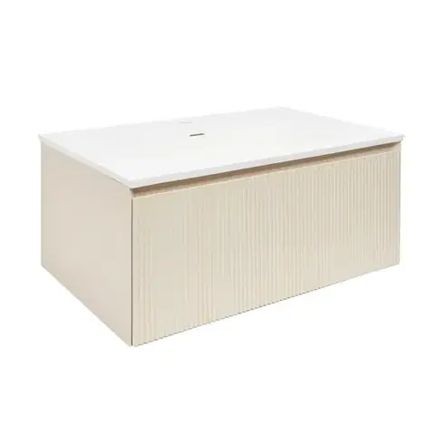 Kúpeľňový nábytok Kúpeľňová skrinka s umývadlom Naturel Austen 80x35x52 cm beige mat Naturel Austen80BG AUSTEN80BG