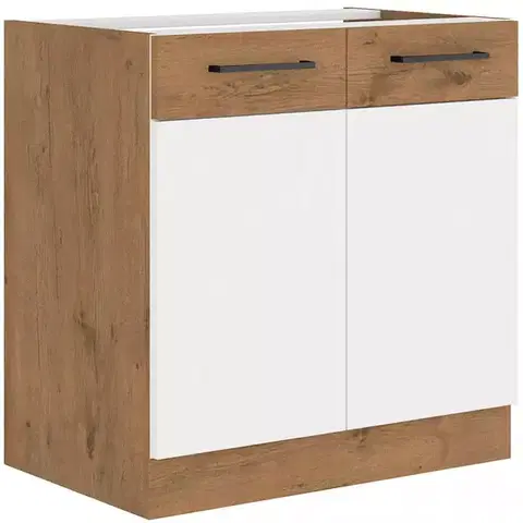 Kuchynské skrinky stojace Skrinka do kuchyne Vigo biela HG 80ZL 2F BB