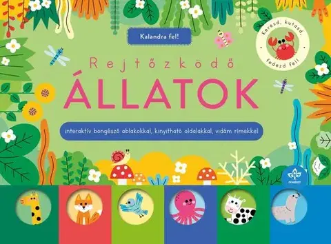 Leporelá, krabičky, puzzle knihy Rejtozködő állatok - Sarah Lock,Katalin Bogos